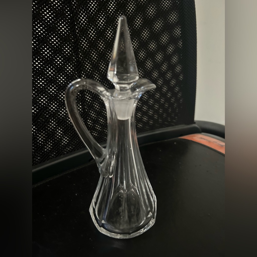 hand blown glass cruet